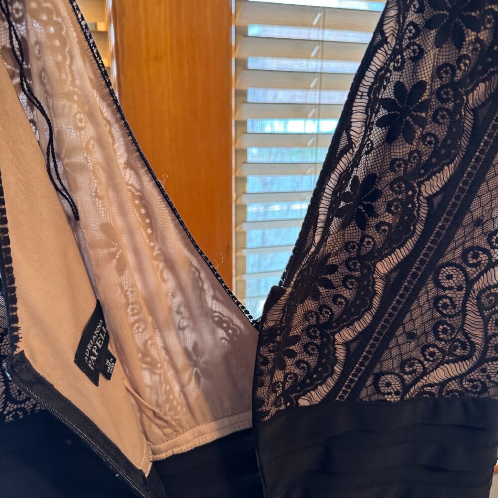 Adrianna Papell Black Lace Cocktail Dress – Size 14, Worn once, Stunner! - Picture 8 of 8